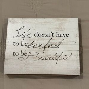 Rustic style home sign for the wall or shelf. Lovely sentiment. Like new!